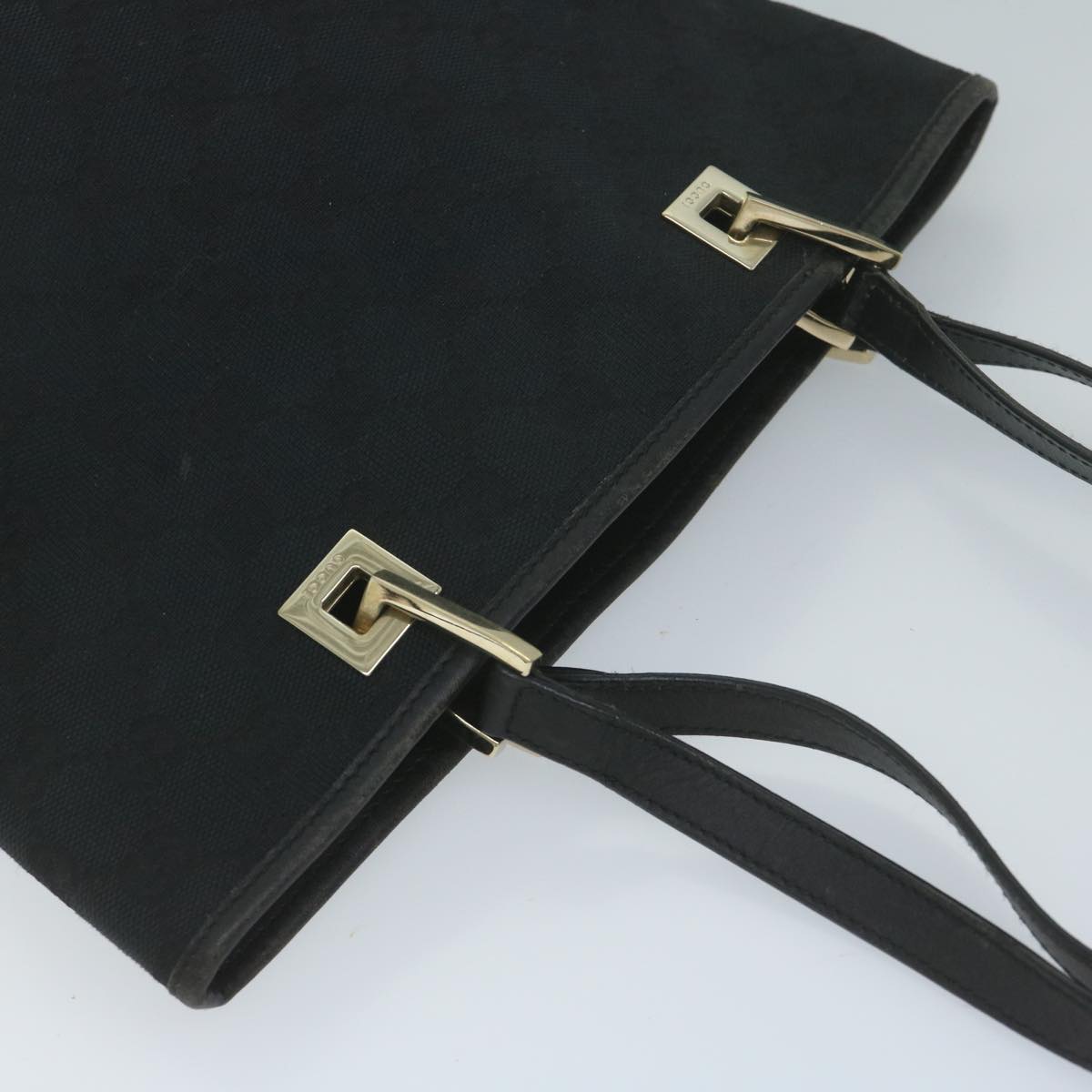 GUCCI GG Canvas Tote Bag Black 002 1099 60794