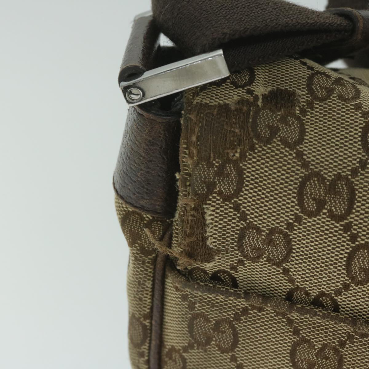 GUCCI GG Canvas Shoulder Bag Beige 146236 60797