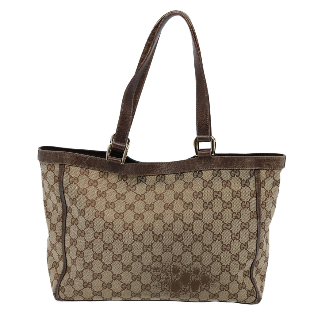 GUCCI GG Canvas Tote Bag Beige 146247 60800