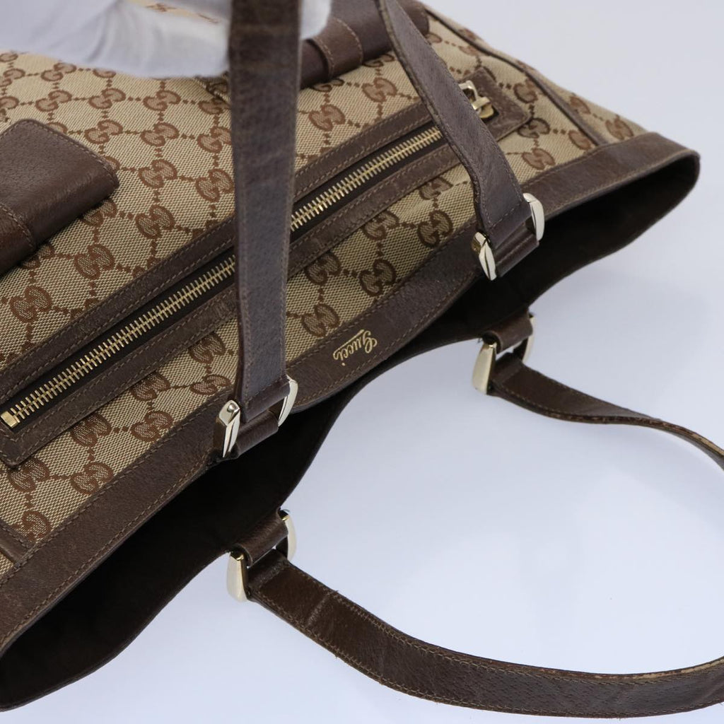 GUCCI GG Canvas Tote Bag Beige 146247 60800