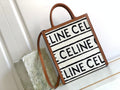 GLAMI Small Vertical Cabas GLAMI In Textile With GLAMI All-Over White / Black For Women 13in/32cm 192082EFY.01WB