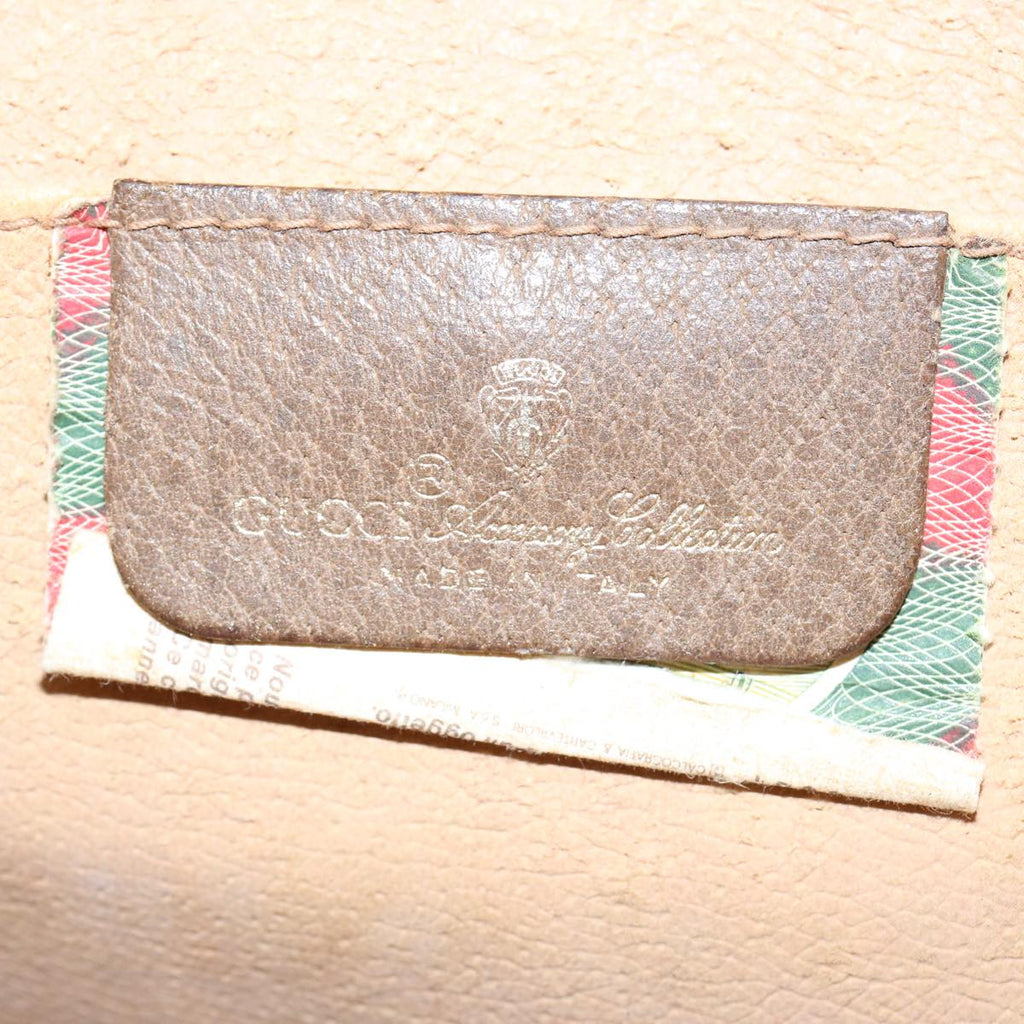 GUCCI GG Supreme Web Sherry Line Clutch Bag Beige Red Green 89 01 030 60861