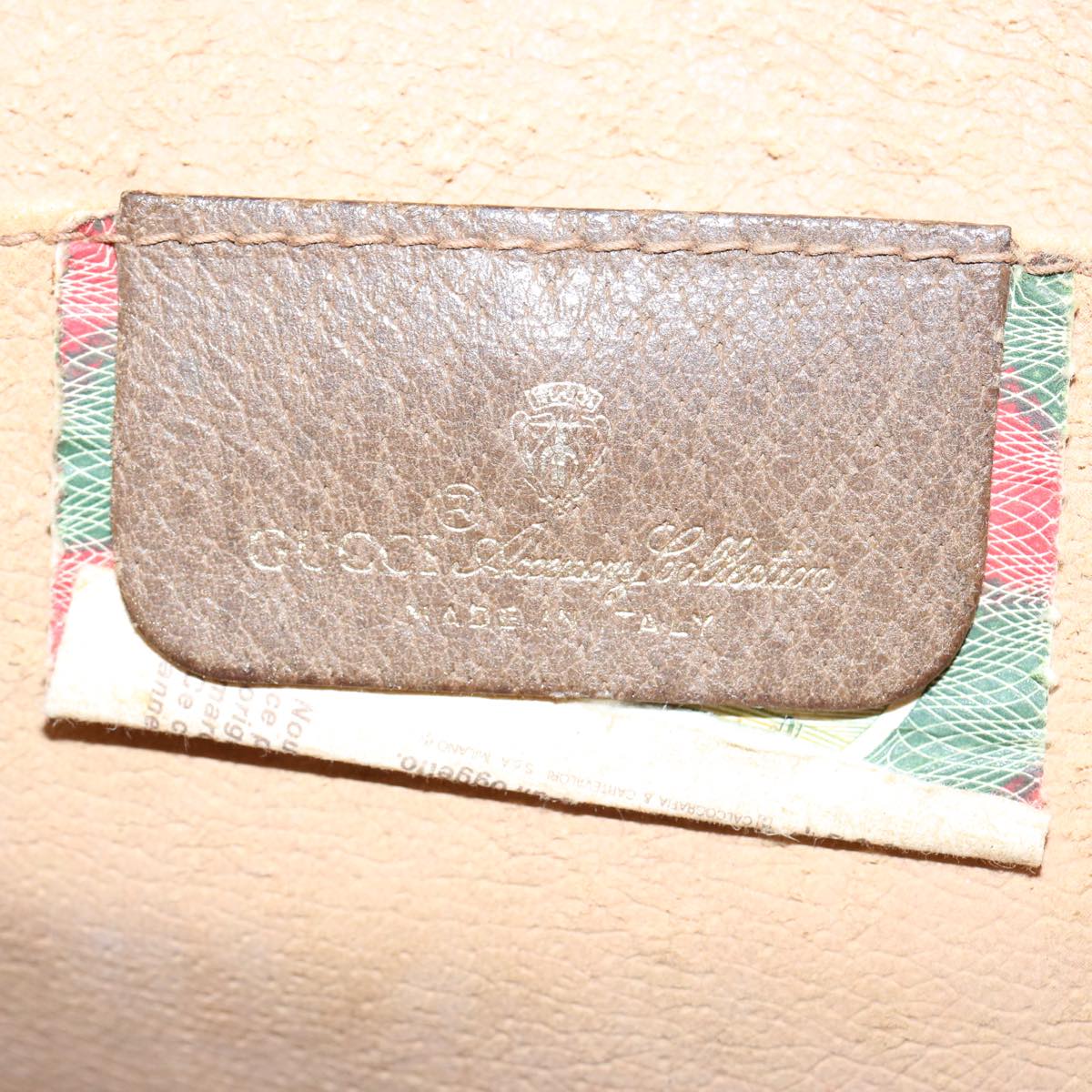 GUCCI GG Supreme Web Sherry Line Clutch Bag Beige Red Green 89 01 030 60861