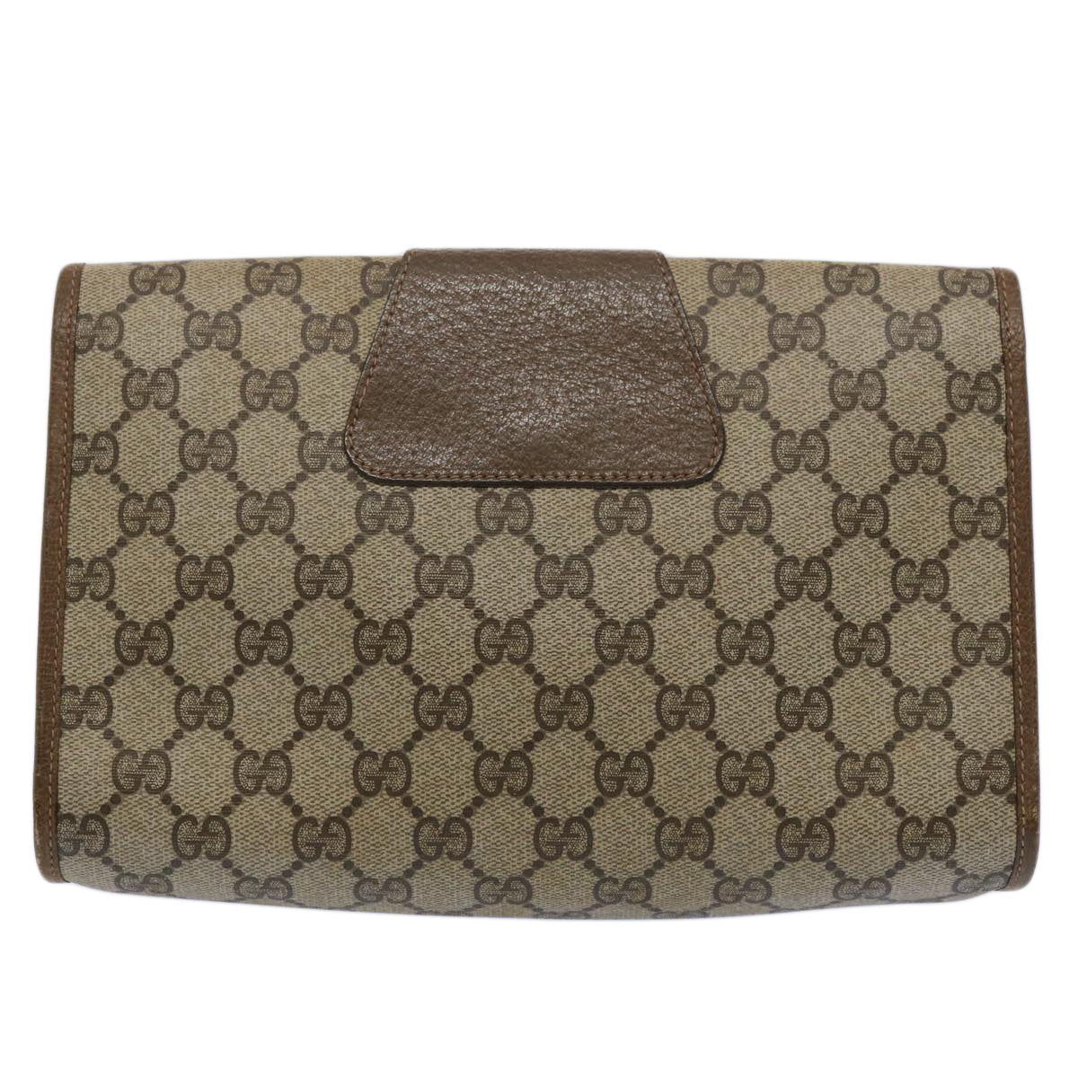 GUCCI GG Supreme Web Sherry Line Clutch Bag Beige Red Green 89 01 030 60861