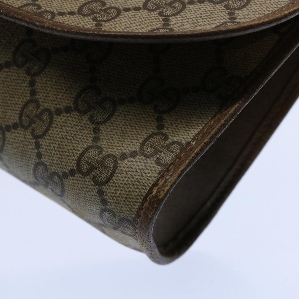 GUCCI GG Supreme Web Sherry Line Clutch Bag Beige Red Green 89 01 030 60861