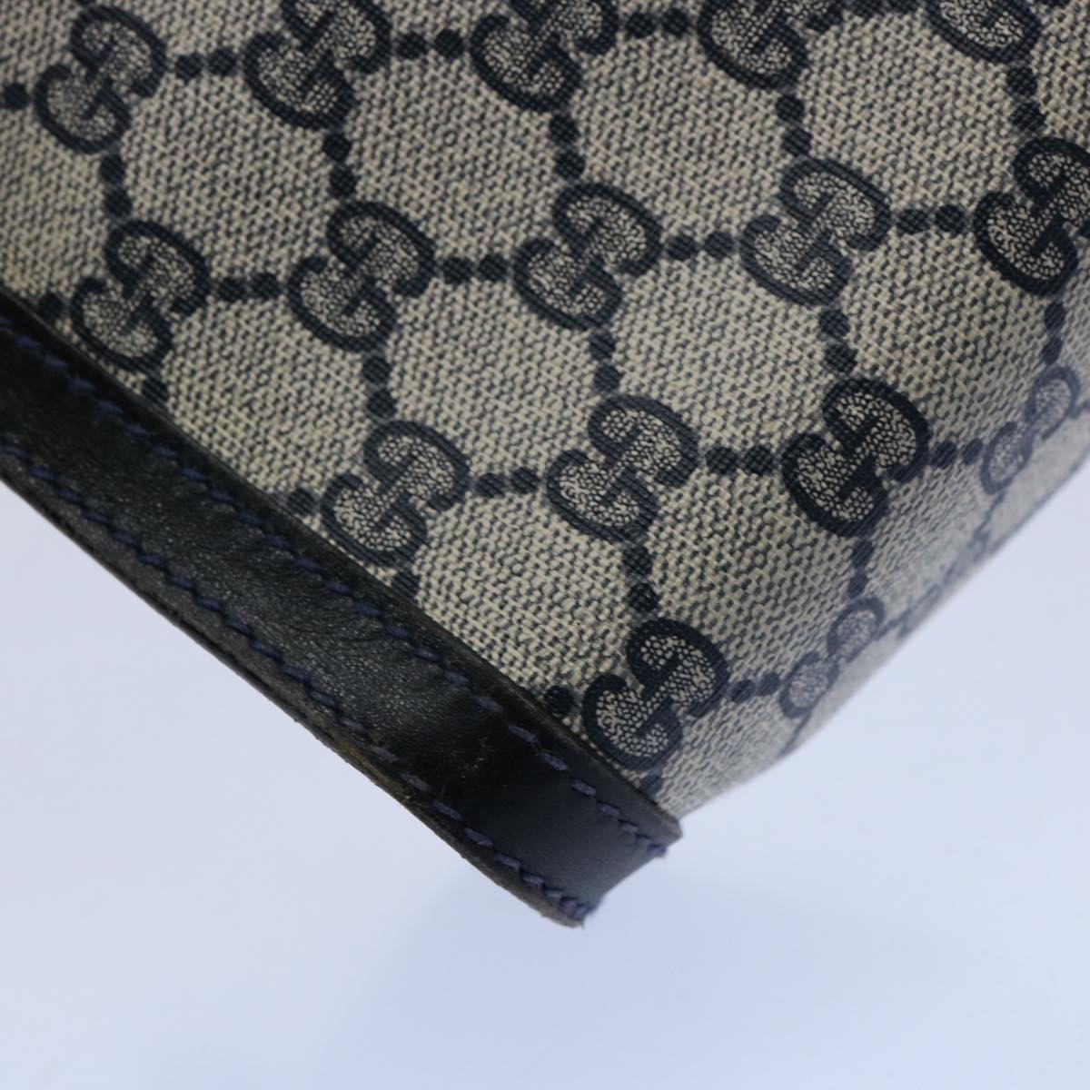 GUCCI GG Supreme Sherry Line Clutch Bag Red Navy 41 014 3087 30 60875