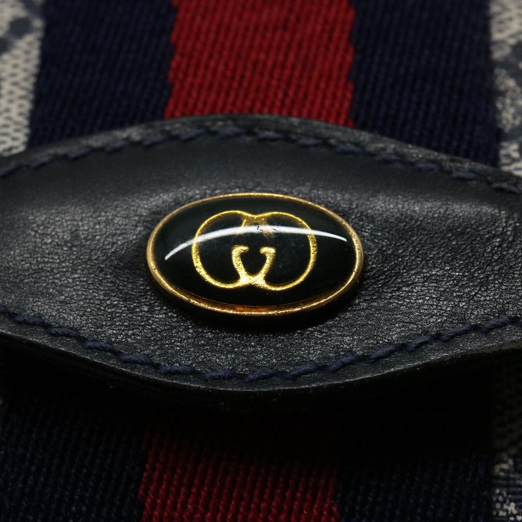 GUCCI GG Supreme Sherry Line Clutch Bag Red Navy 41 014 3087 30 60875