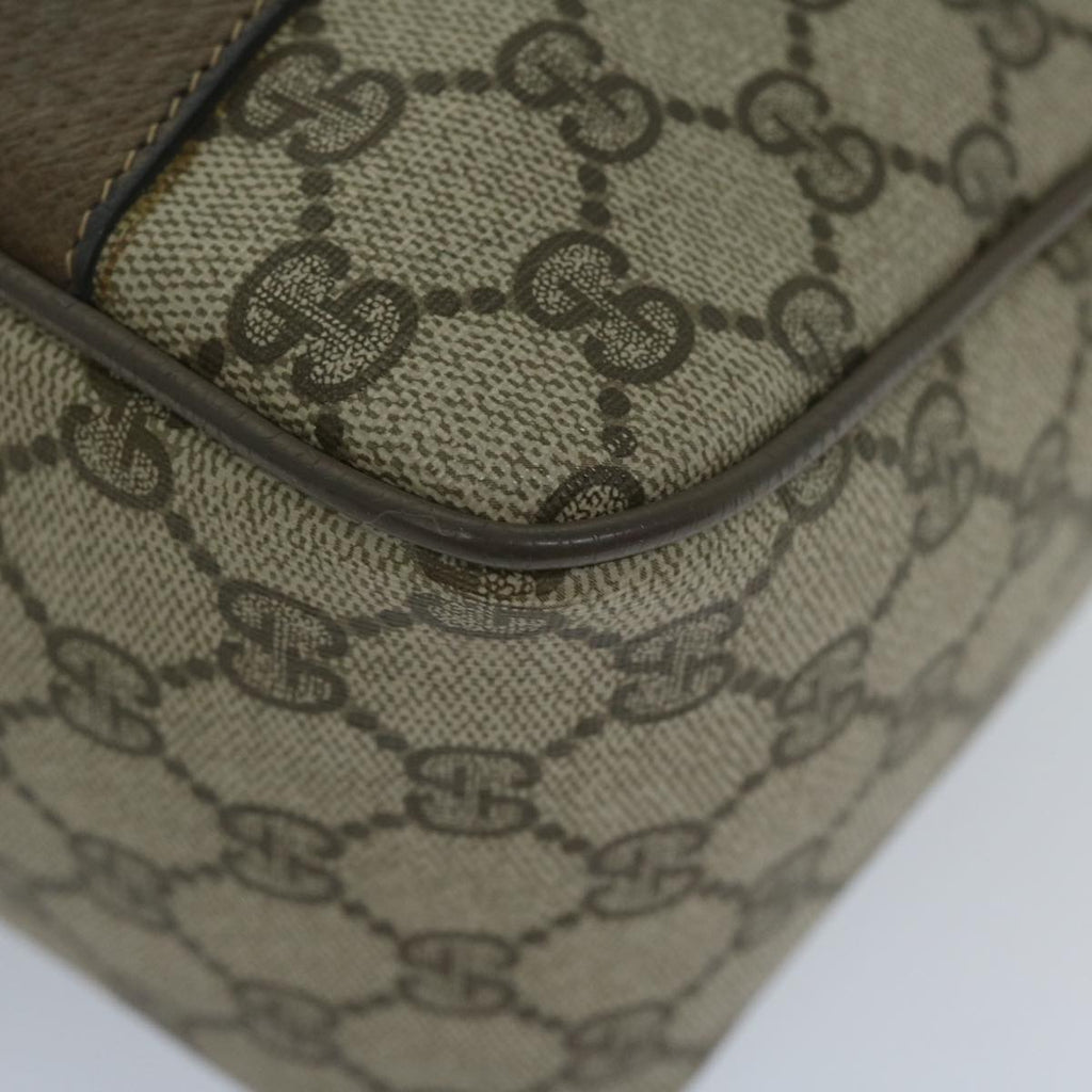 GUCCI GG Supreme Web Sherry Line Hand Bag 2way Beige Red 39 02 040 60876