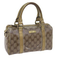 GUCCI GG Crystal Hand Bag Gold 193604 60877