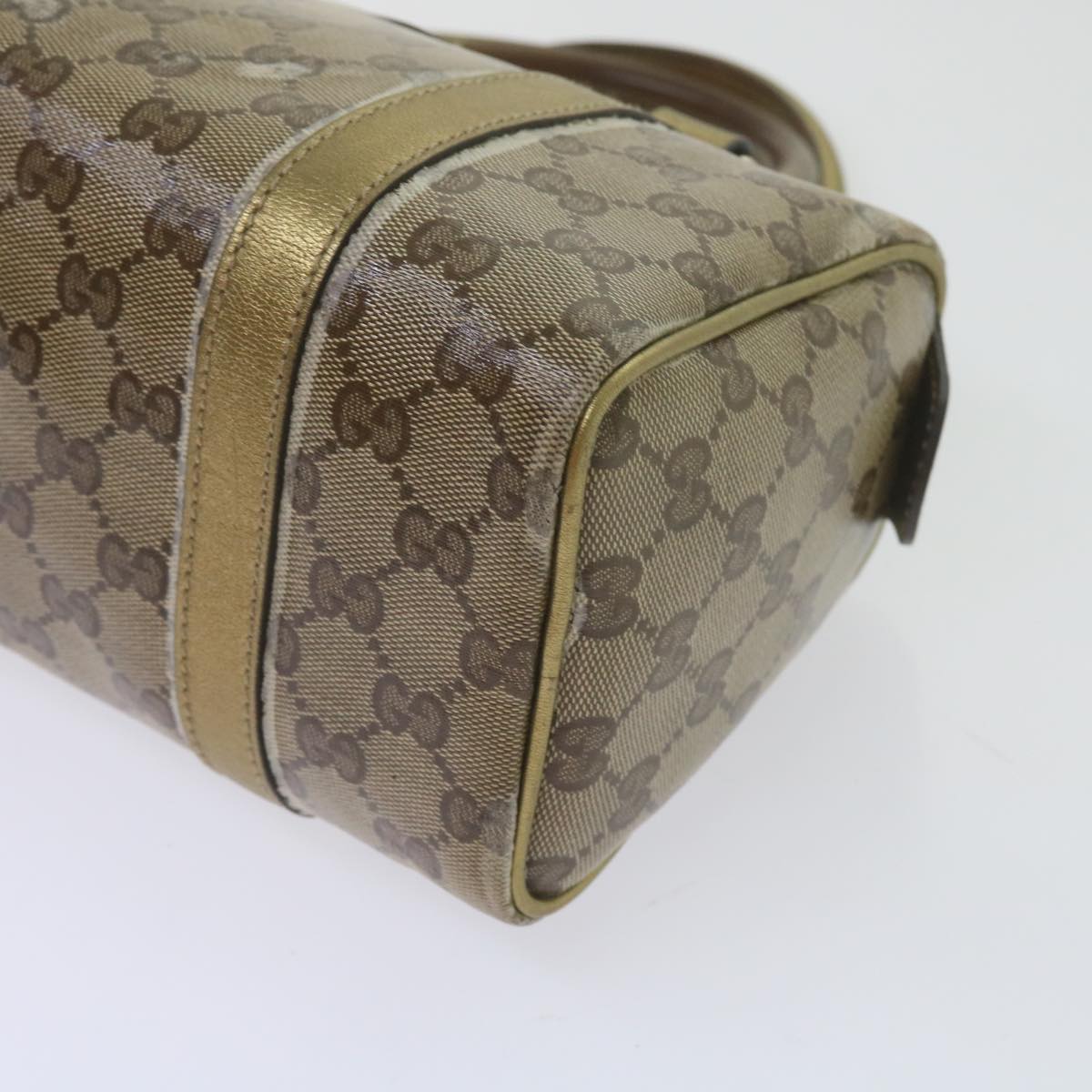 GUCCI GG Crystal Hand Bag Gold 193604 60877