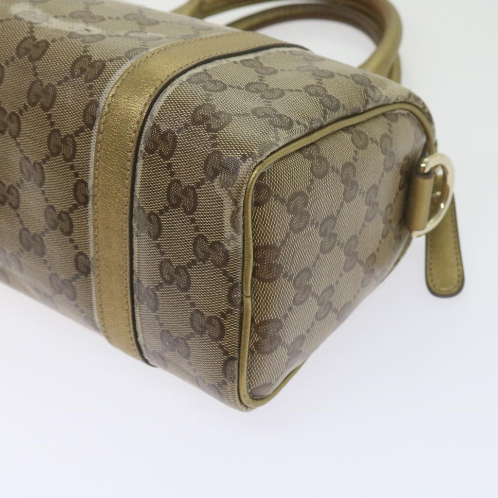 GUCCI GG Crystal Hand Bag Gold 193604 60877