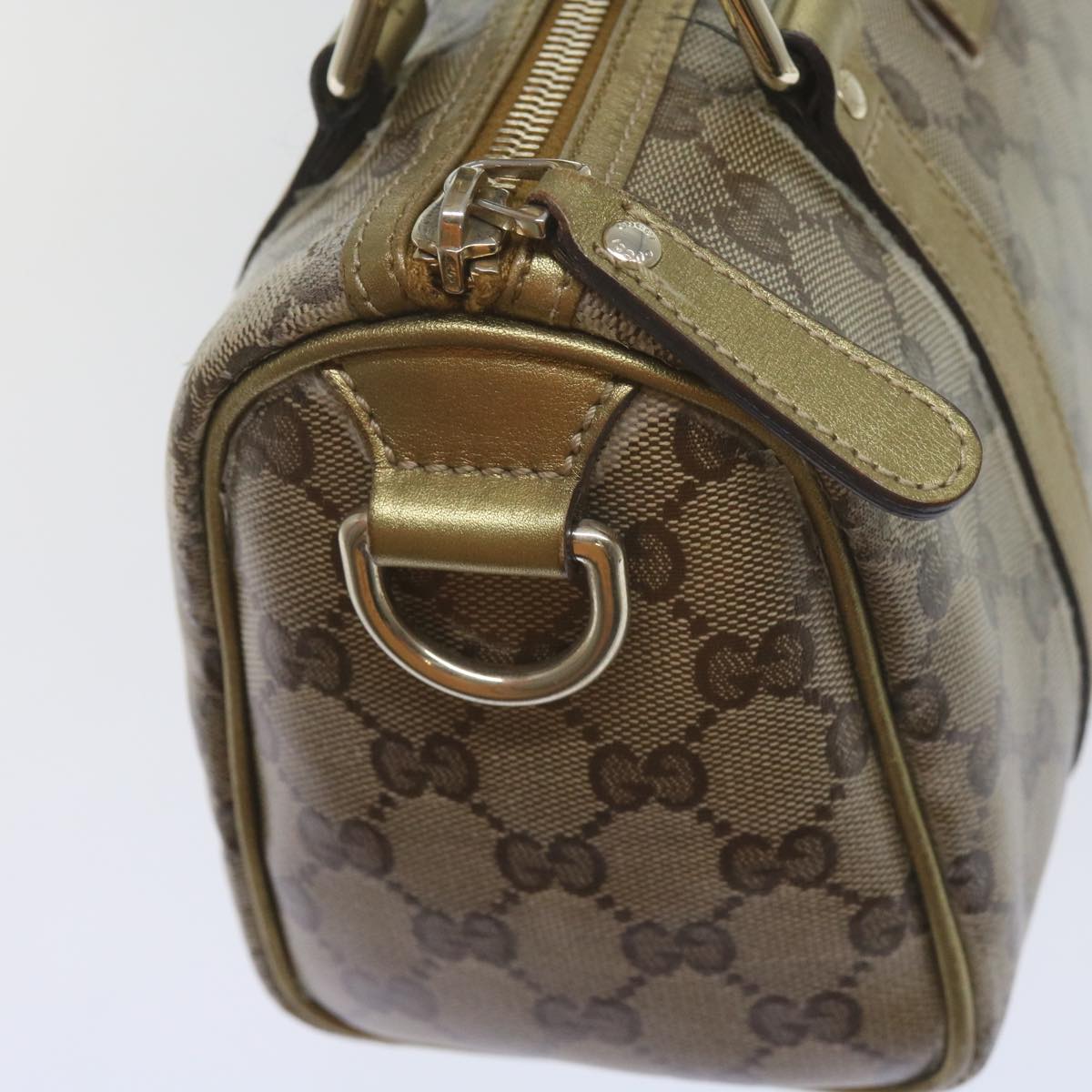 GUCCI GG Crystal Hand Bag Gold 193604 60877