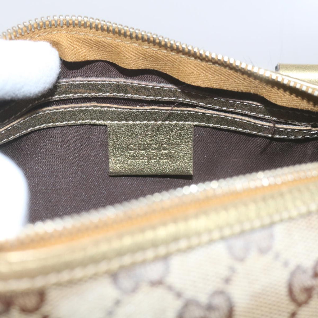 GUCCI GG Crystal Hand Bag Gold 193604 60877