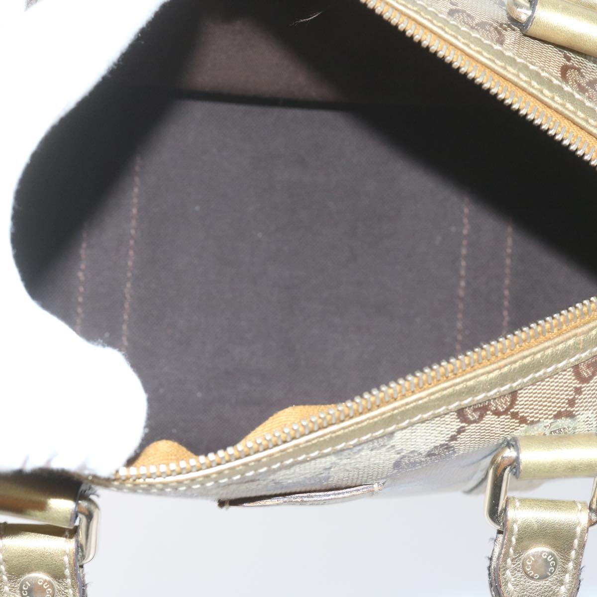 GUCCI GG Crystal Hand Bag Gold 193604 60877