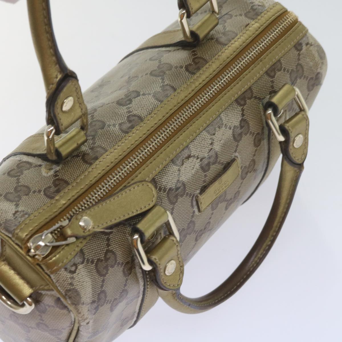 GUCCI GG Crystal Hand Bag Gold 193604 60877