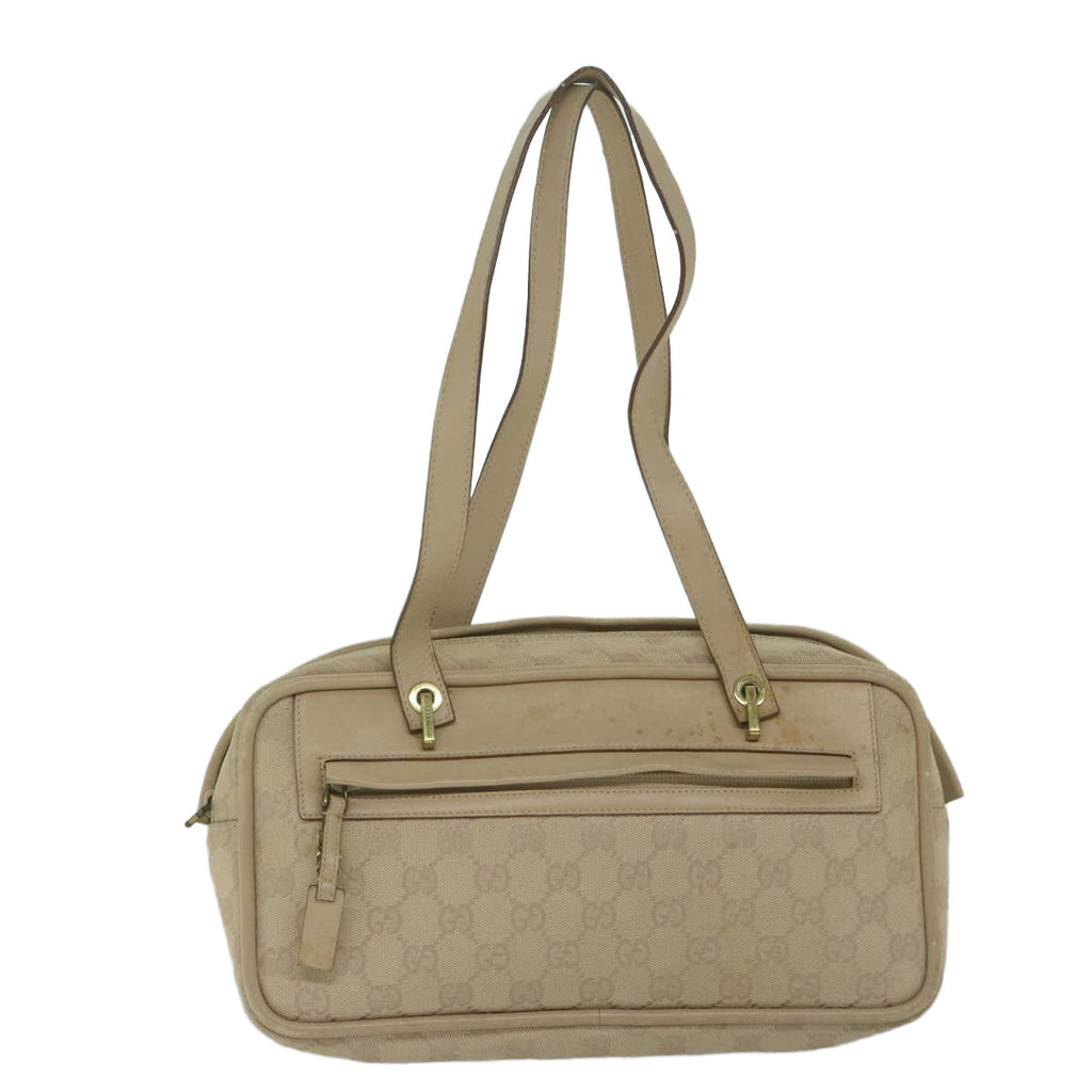 GUCCI GG Canvas Hand Bag Beige 92729 60882