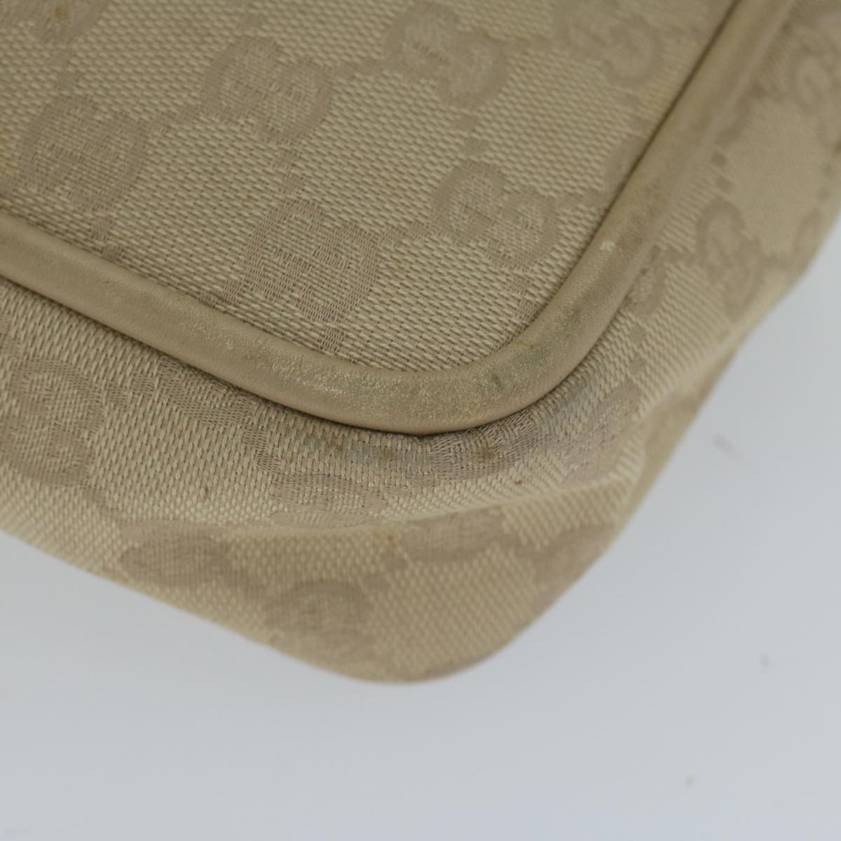 GUCCI GG Canvas Hand Bag Beige 92729 60882