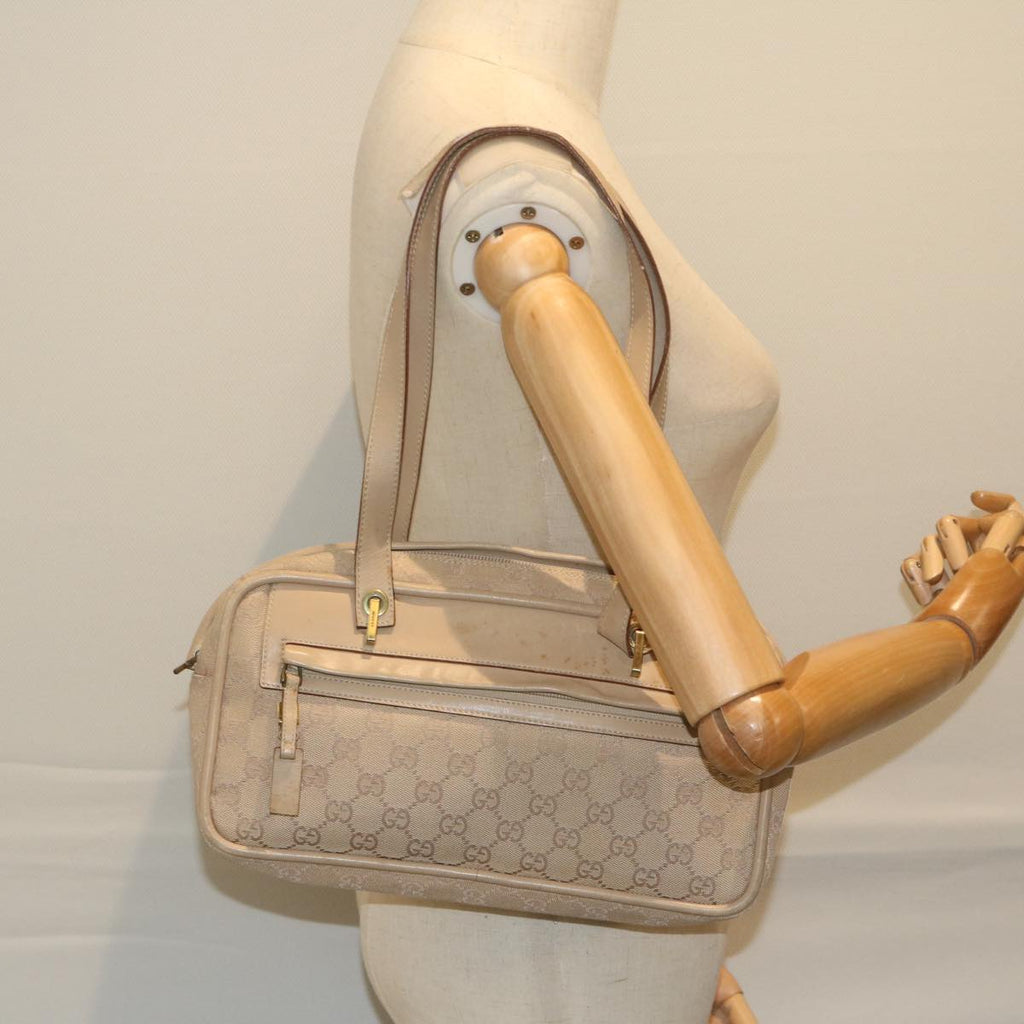 GUCCI GG Canvas Hand Bag Beige 92729 60882