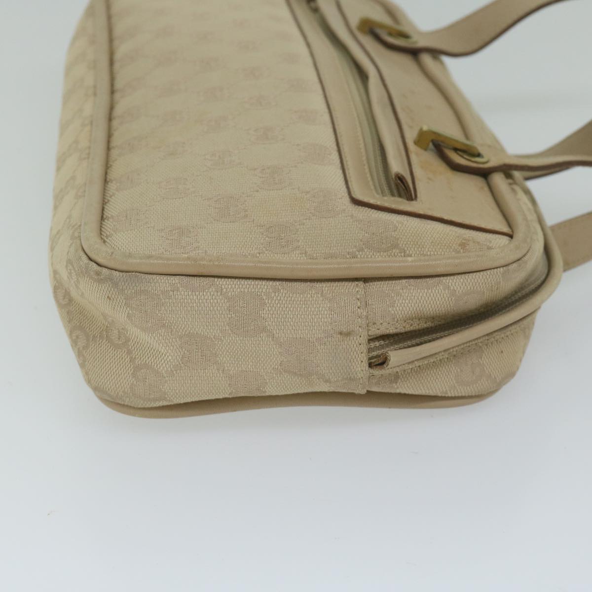 GUCCI GG Canvas Hand Bag Beige 92729 60882