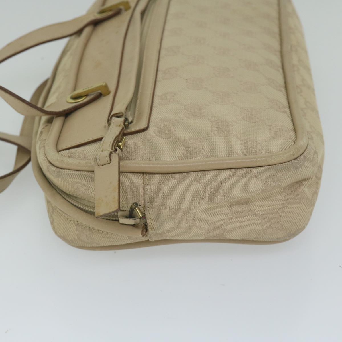 GUCCI GG Canvas Hand Bag Beige 92729 60882