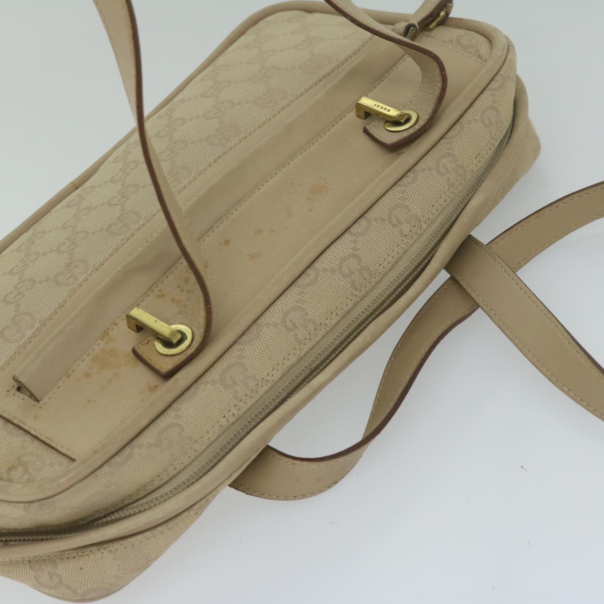 GUCCI GG Canvas Hand Bag Beige 92729 60882