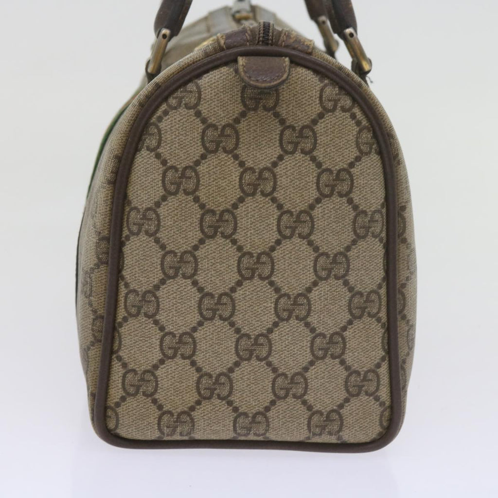 GUCCI GG Supreme Web Sherry Line Hand Bag Beige Red Green 69 02 006 60884