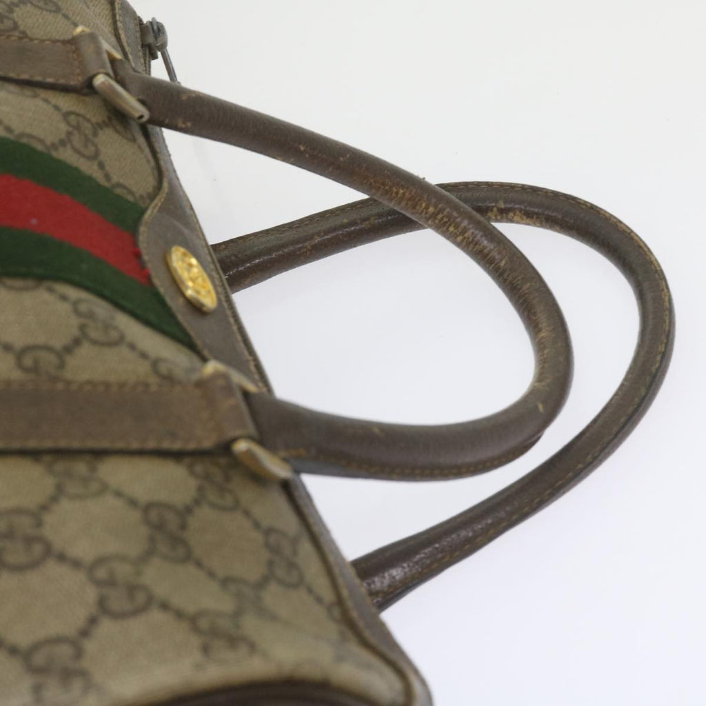 GUCCI GG Supreme Web Sherry Line Hand Bag Beige Red Green 69 02 006 60884