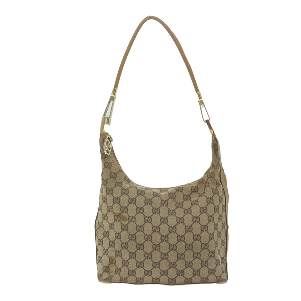 GUCCI GG Canvas Shoulder Bag Beige 001 3814 60888