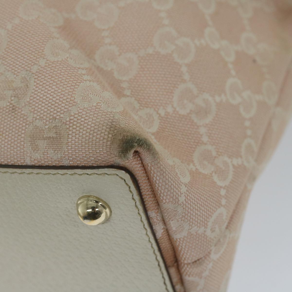 GUCCI GG Canvas Tote Bag Pink 120840 60919