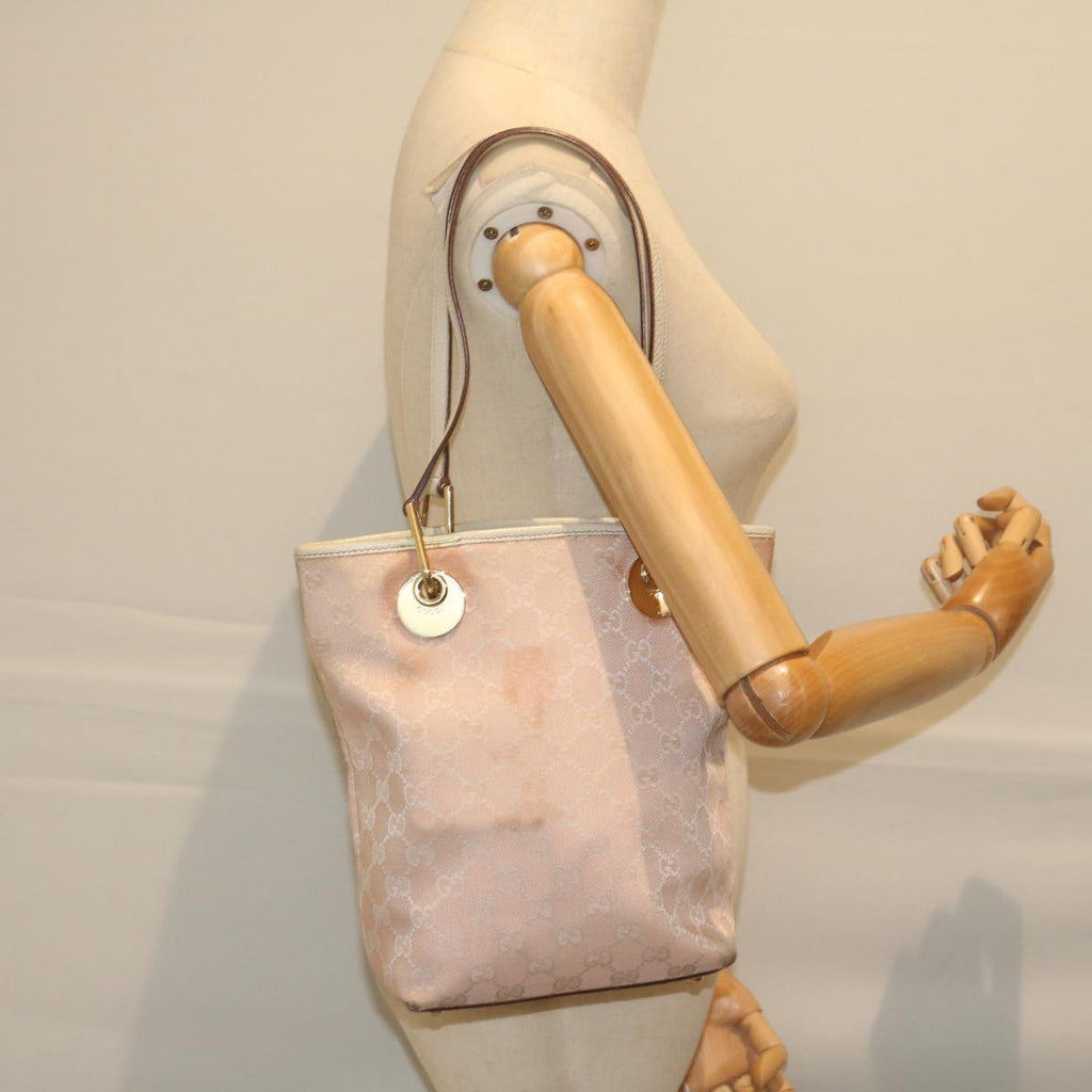 GUCCI GG Canvas Tote Bag Pink 120840 60919