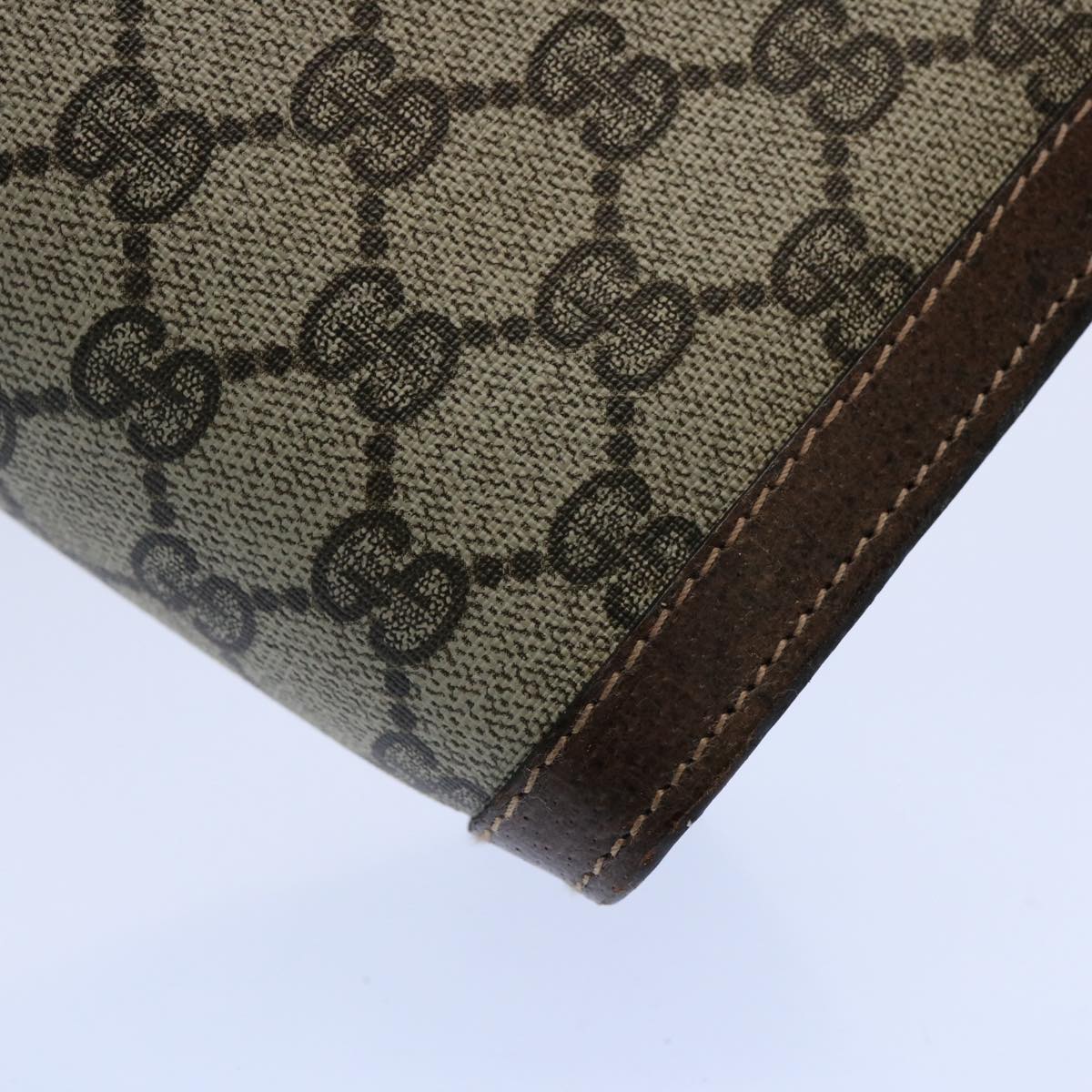 GUCCI GG Supreme Web Sherry Line Clutch Bag Beige Red Green 89 01 002 60941