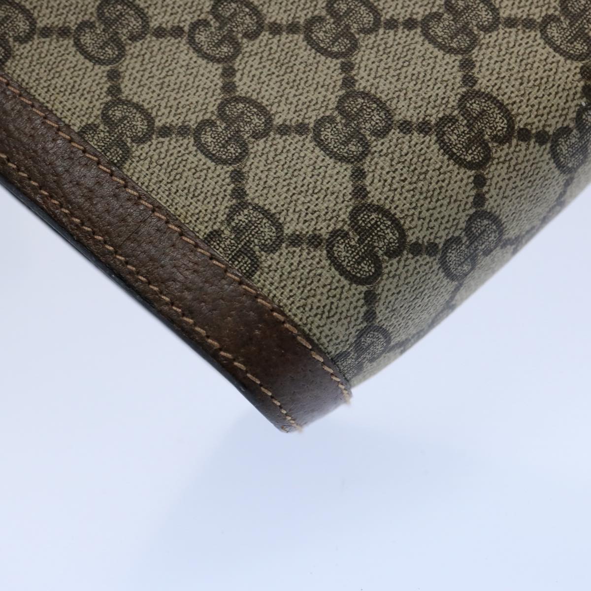GUCCI GG Supreme Web Sherry Line Clutch Bag Beige Red Green 89 01 002 60941