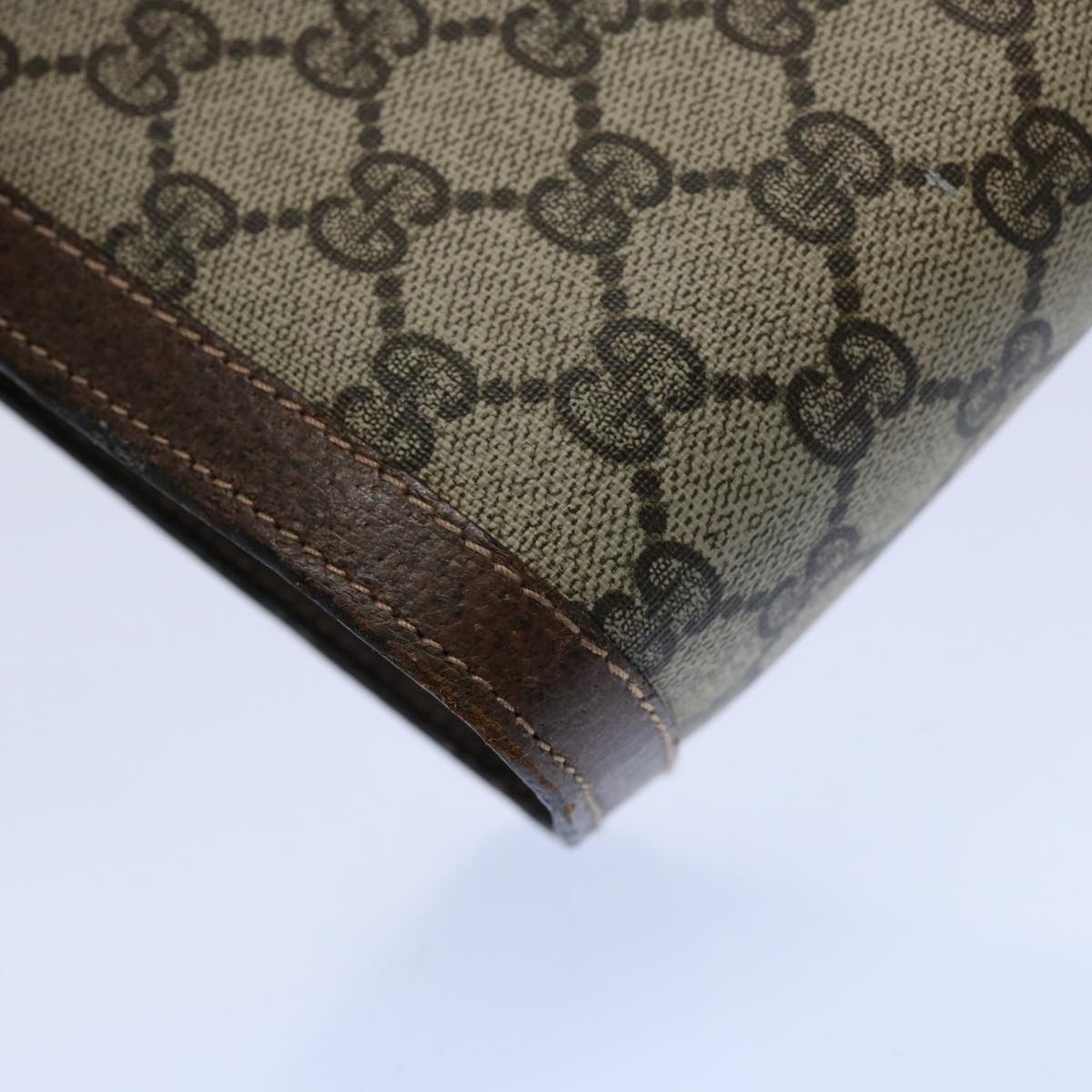 GUCCI GG Supreme Web Sherry Line Clutch Bag Beige Red Green 89 01 002 60941