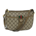 GUCCI GG Canvas Web Sherry Line Shoulder Bag PVC Beige Green Red 60976