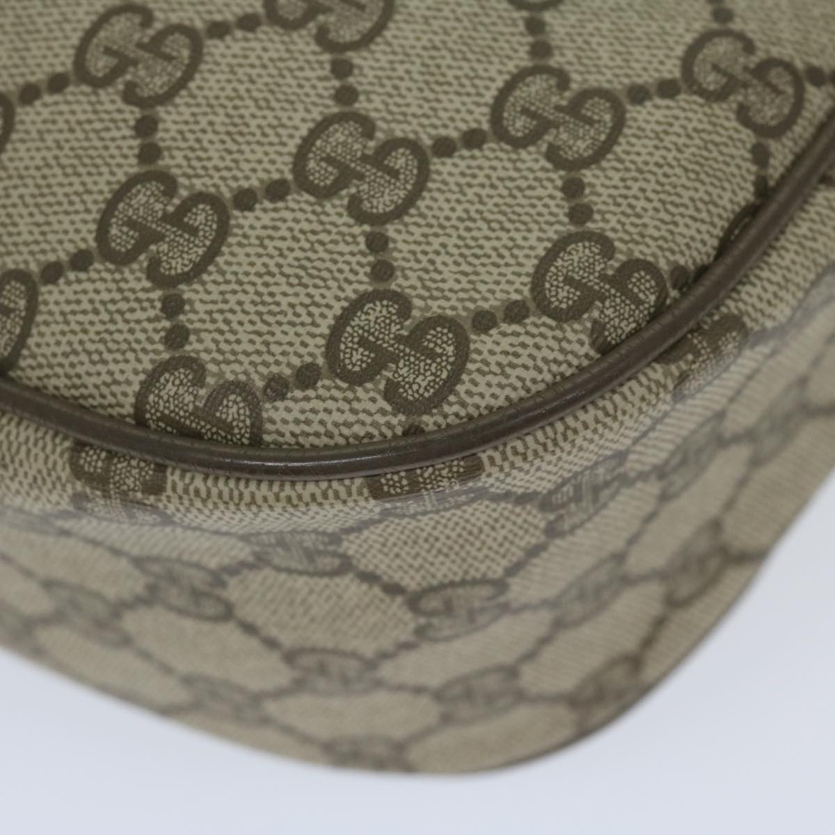 GUCCI GG Canvas Web Sherry Line Shoulder Bag PVC Beige Green Red 60976