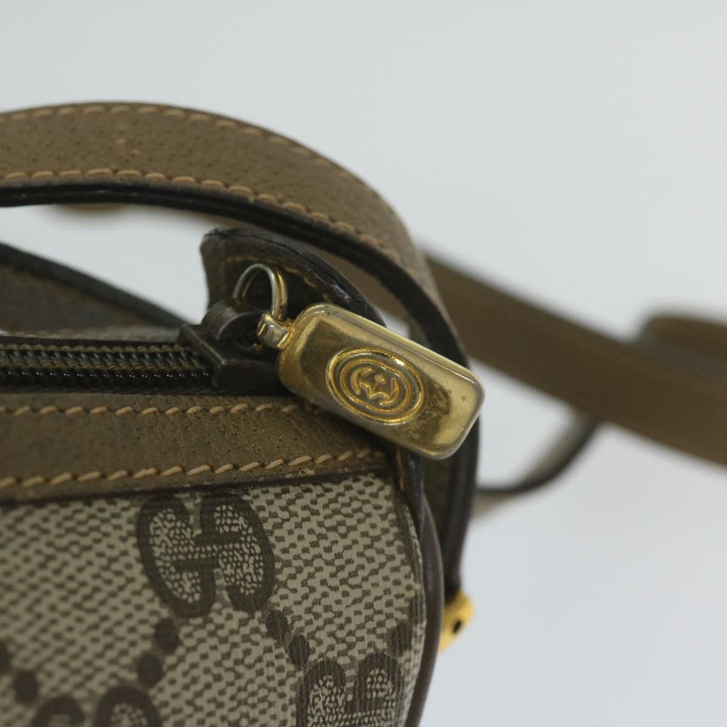 GUCCI GG Canvas Web Sherry Line Shoulder Bag PVC Beige Green Red 60976
