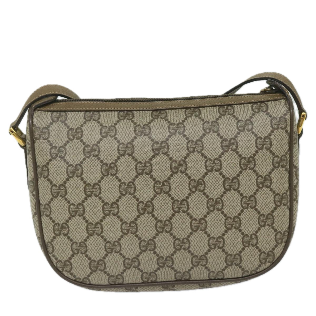 GUCCI GG Canvas Web Sherry Line Shoulder Bag PVC Beige Green Red 60976