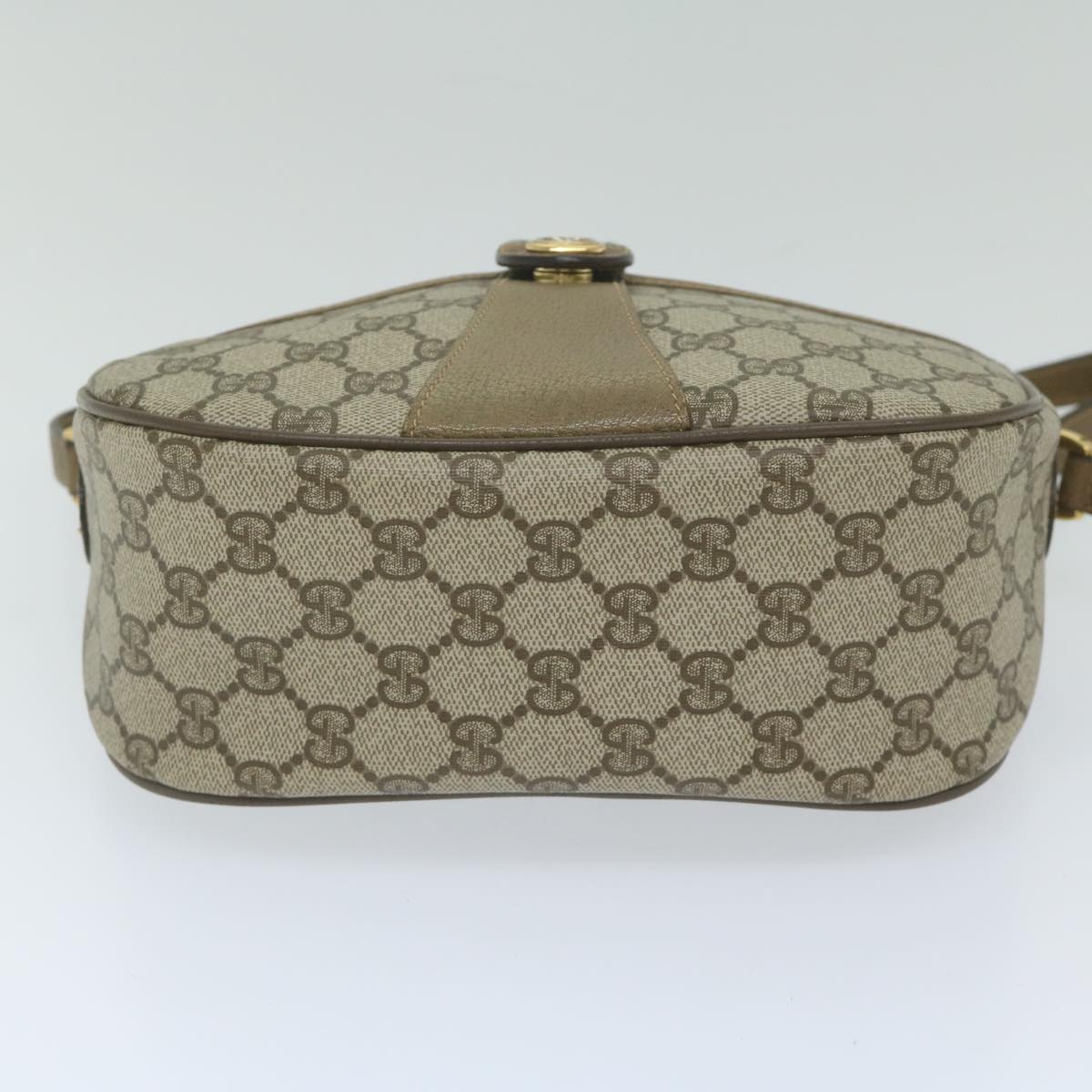 GUCCI GG Canvas Web Sherry Line Shoulder Bag PVC Beige Green Red 60976