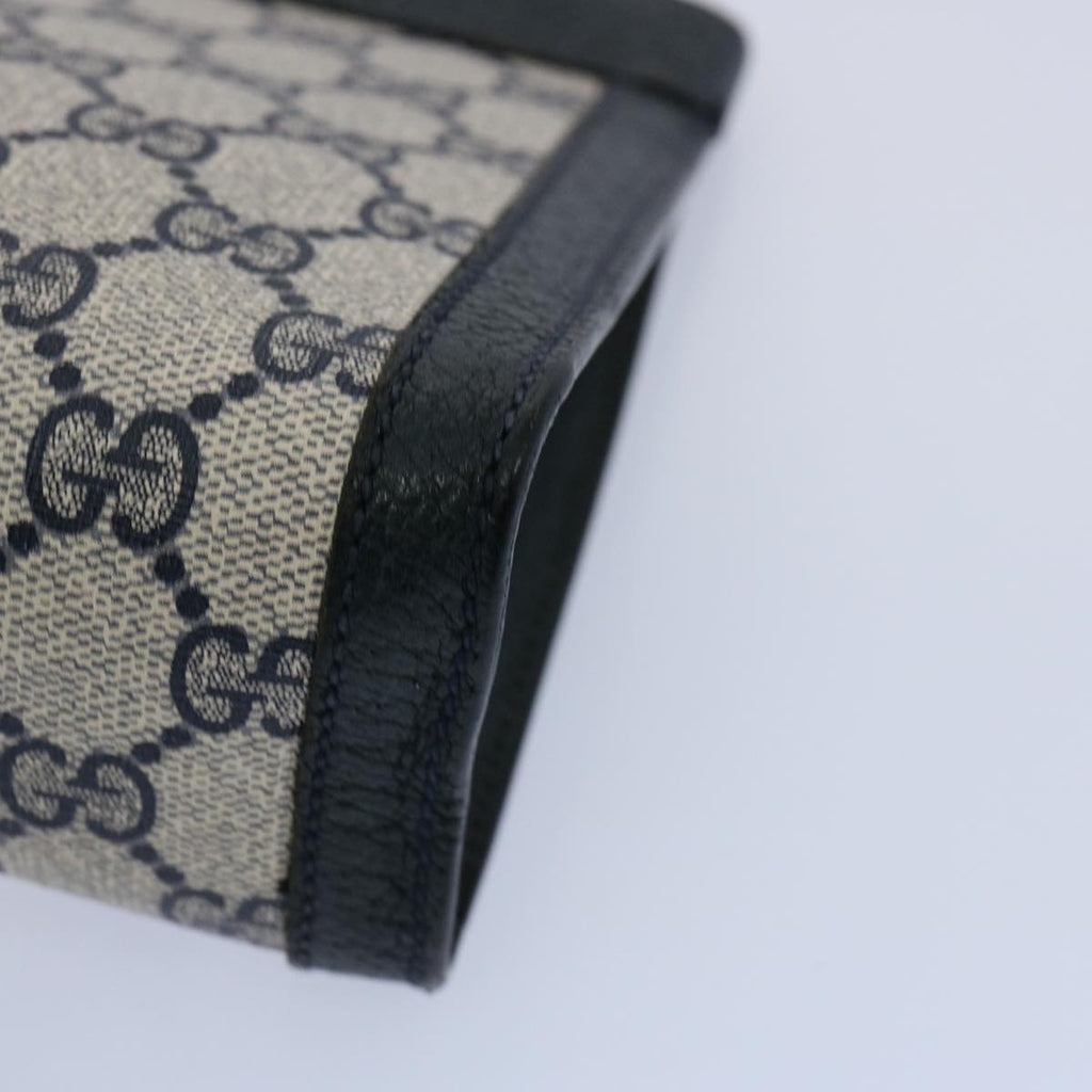 GUCCI GG Canvas Sherry Line Clutch Bag PVC Navy Red 60979