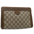GUCCI GG Canvas Clutch Bag PVC Beige 60984