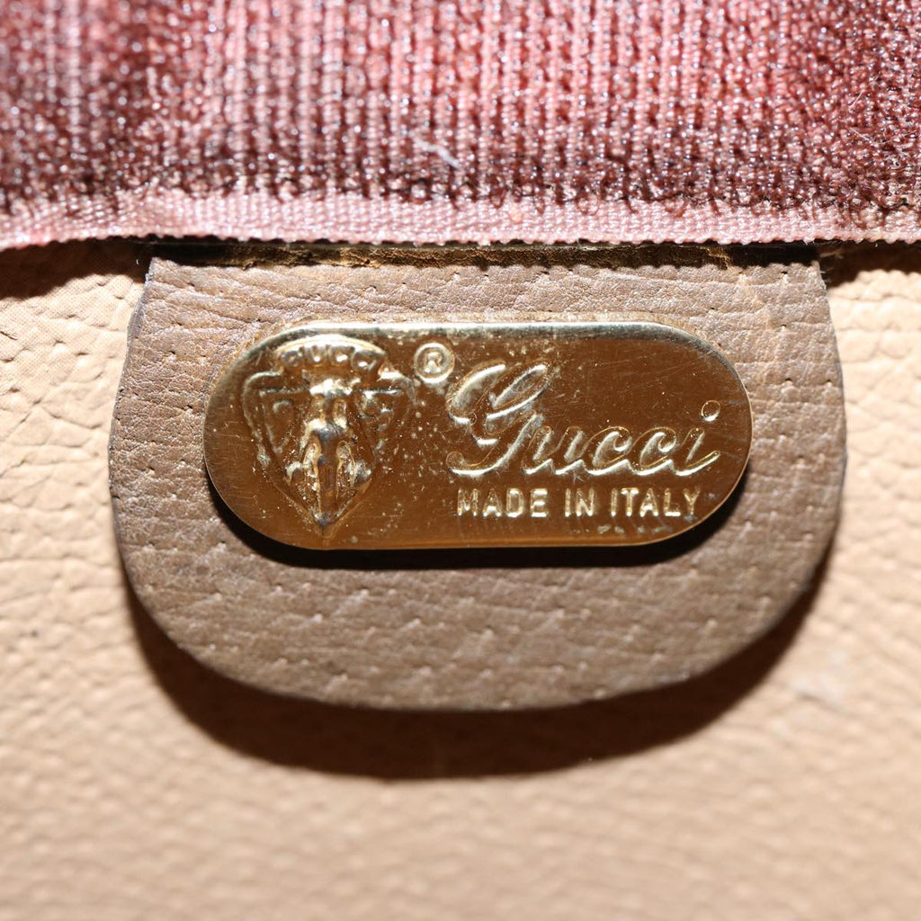 GUCCI GG Canvas Clutch Bag PVC Beige 60984