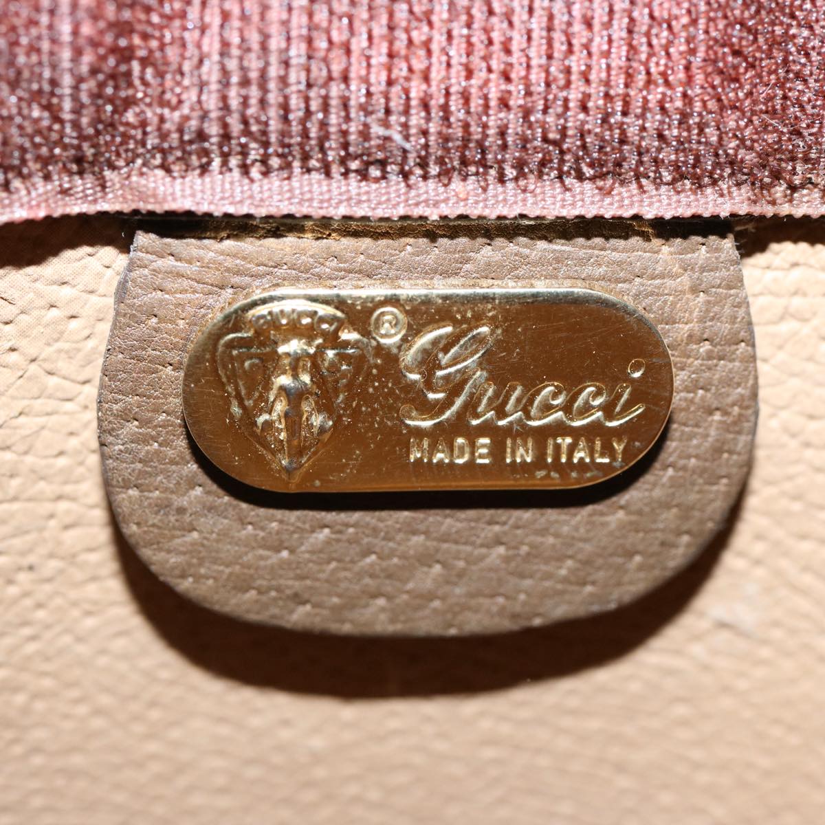 GUCCI GG Canvas Clutch Bag PVC Beige 60984