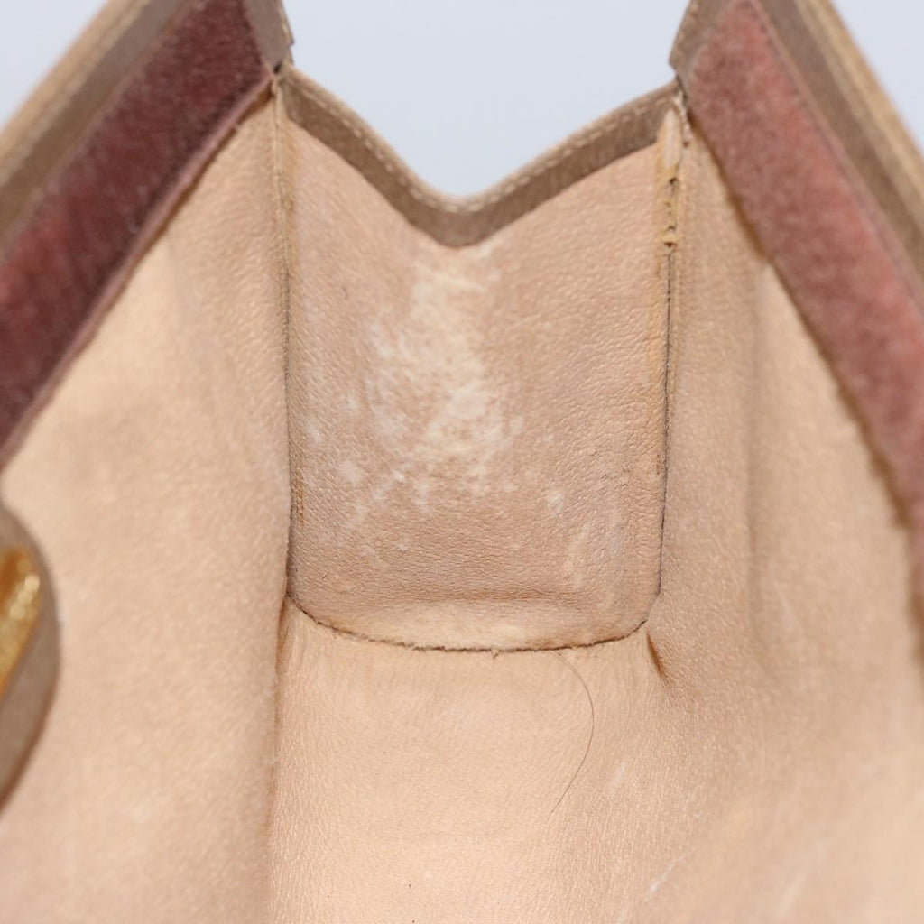 GUCCI GG Canvas Clutch Bag PVC Beige 60984