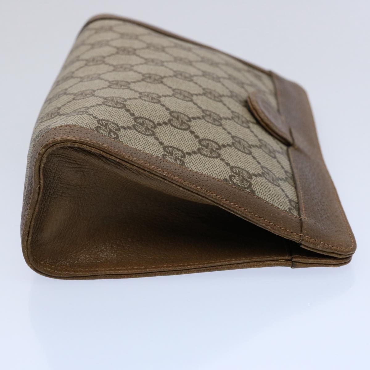 GUCCI GG Canvas Clutch Bag PVC Beige 60984