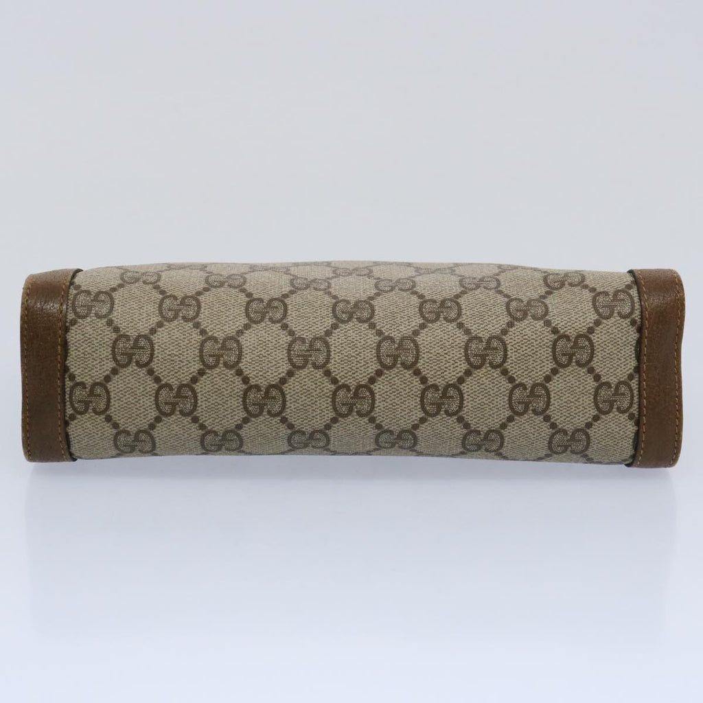 GUCCI GG Canvas Clutch Bag PVC Beige 60984