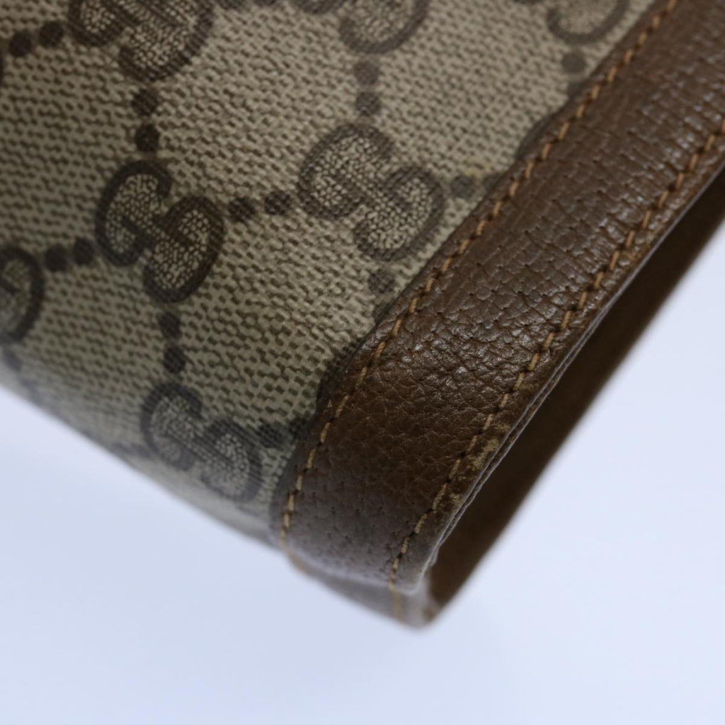 GUCCI GG Canvas Clutch Bag PVC Beige 60984
