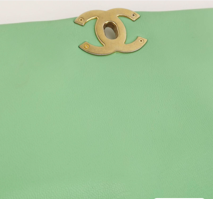 Preloved Chanel 19 Large Bag Green 24062178756265