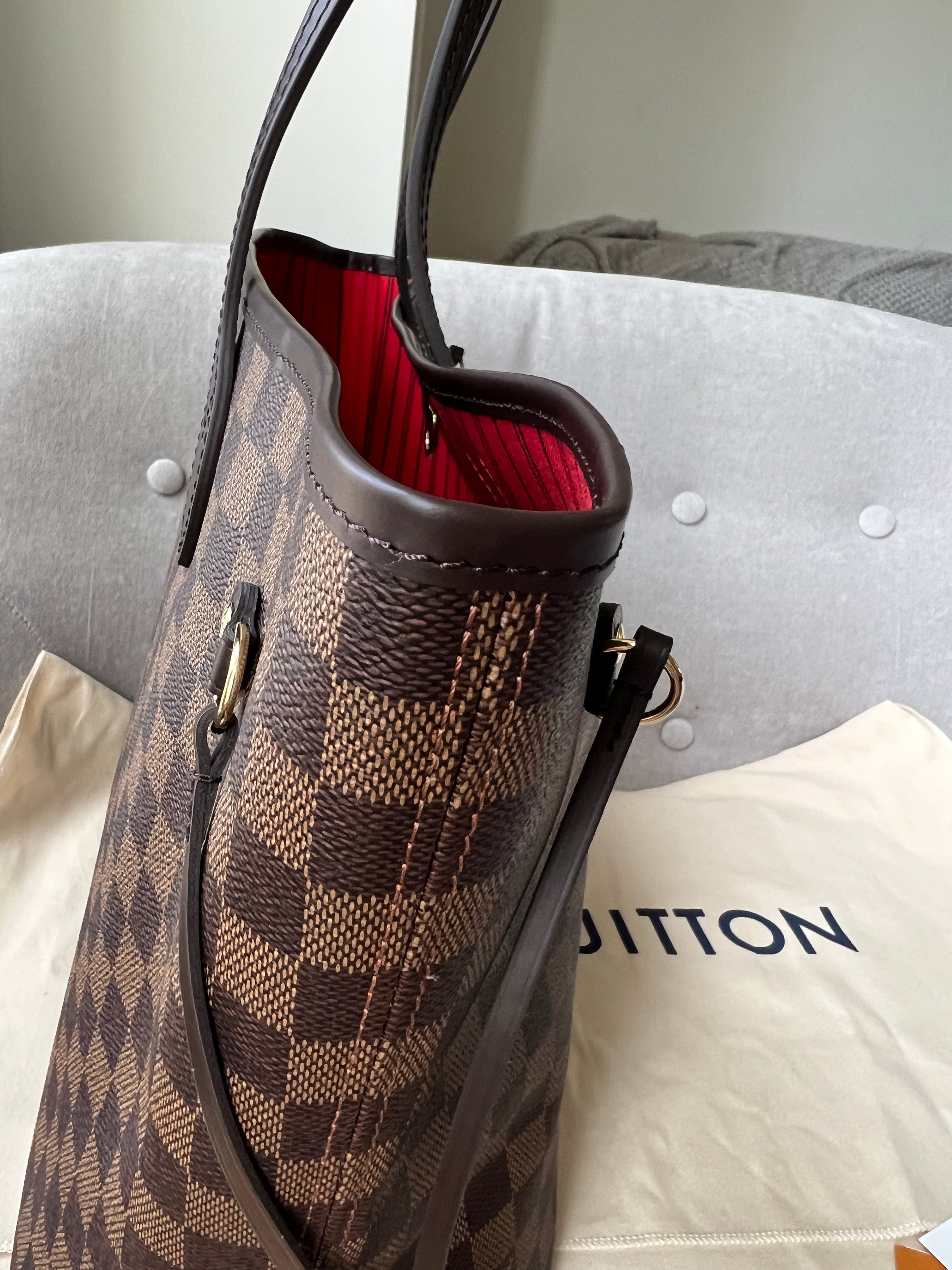 Louis Vuitton Neverfull MM Damier Ebene Cherry Interior (RRP £1,410)