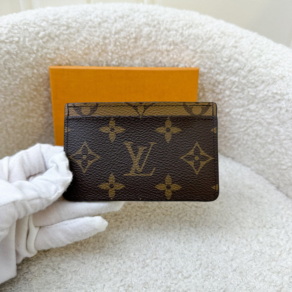 LV Flat Card Holder in Monogram & Reverse Monogram Canvas