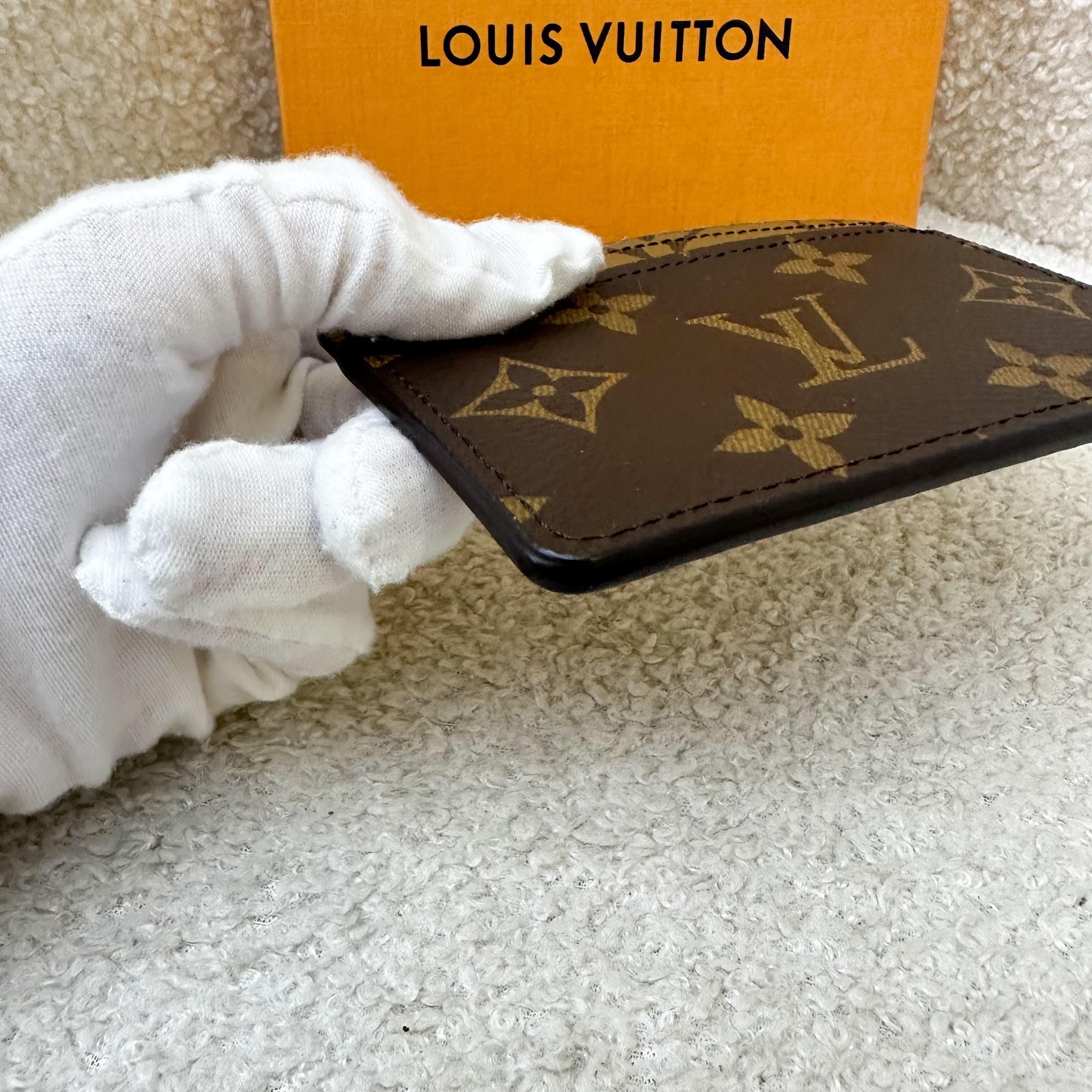LV Flat Card Holder in Monogram & Reverse Monogram Canvas